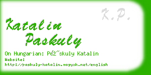 katalin paskuly business card